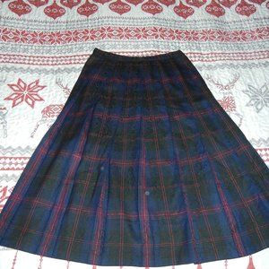 Tartan Pleated Wool Pendleton Skirt made in USA size 16